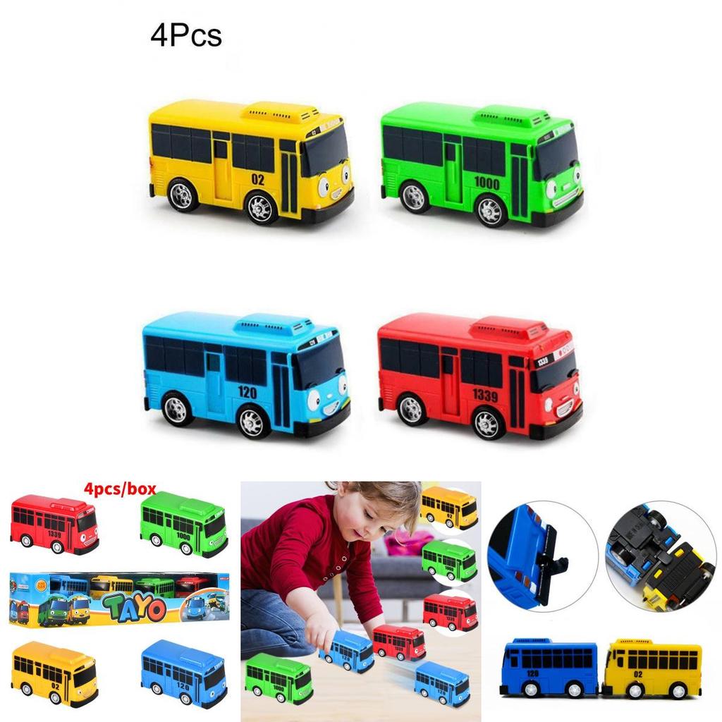 High-quality Mini Bus In Nine Colors With Working Doors Educational Toy Set
