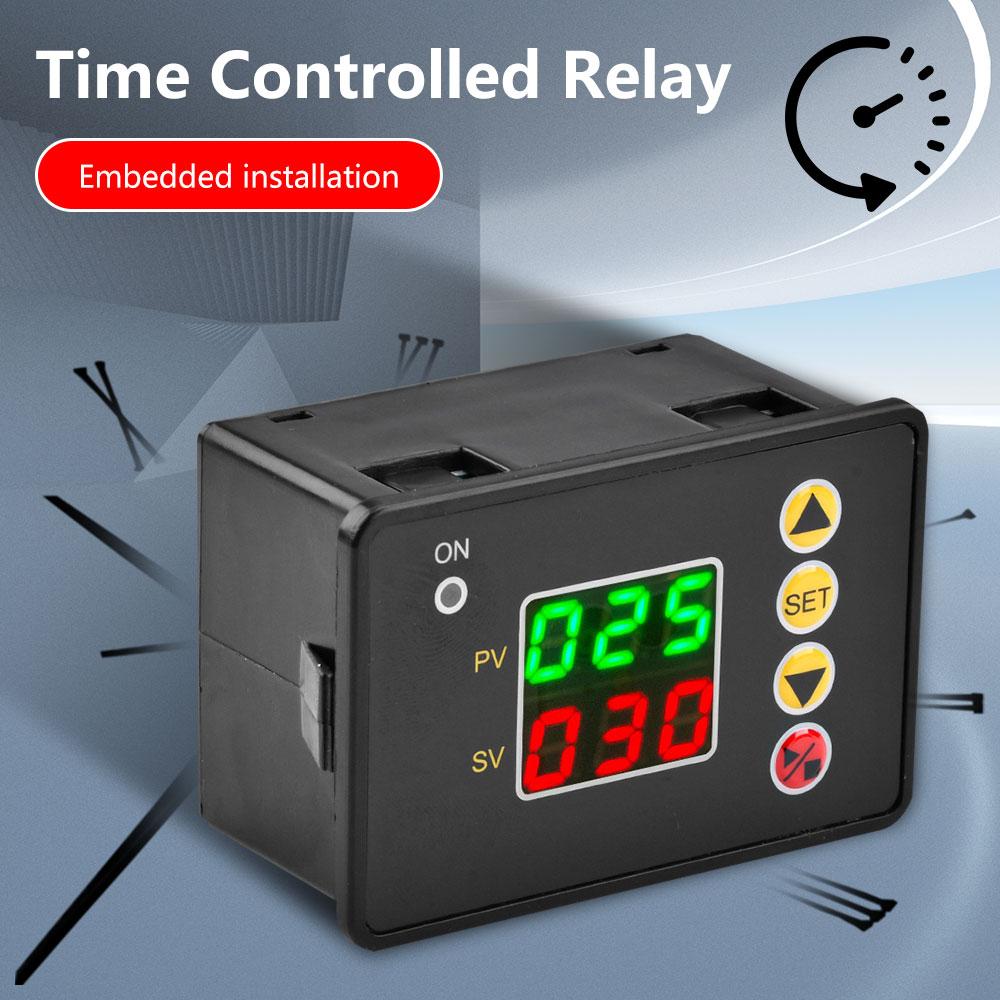 1.37 inch LCD Display Microcomputer Time Controller Programmable Digital Time Delay Relay 12V 24V 110V 220V LED Digital Relay Relays 5