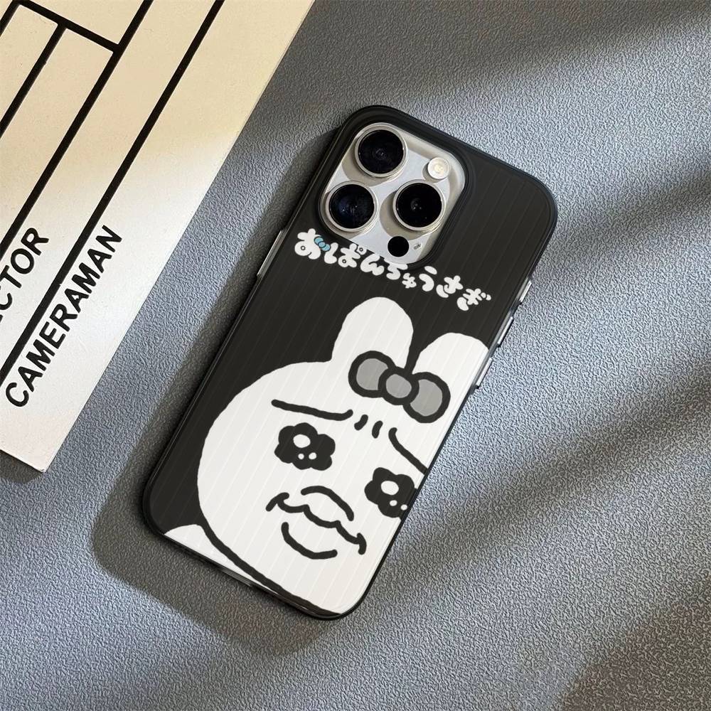 

Cute Opanchu U-Usagi Cute For IPhone 17 16 15 11 12 13 14 Pro Max Plus Pro Corrugated Translucent Back Phone Cover iPhone 13 pro