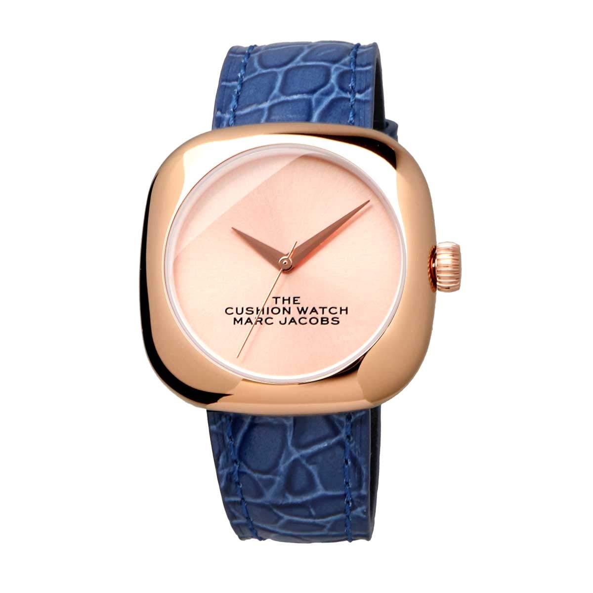 

Часы Marc Jacobs The Cushion, 36 мм, Розовое золото и синий, Унисекс, MJ0120179306