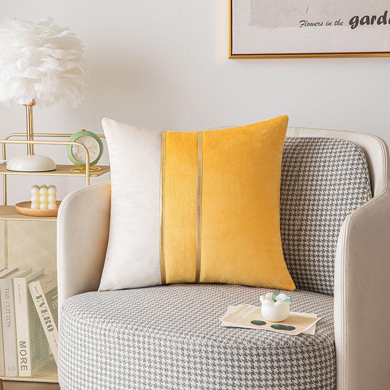 

New Velvet Cut Gold Pillowcase, Ins Fashion, Luxury, Super Soft Nap Pillowcase Sofa Cushion Cover 45 * 45Cm without core