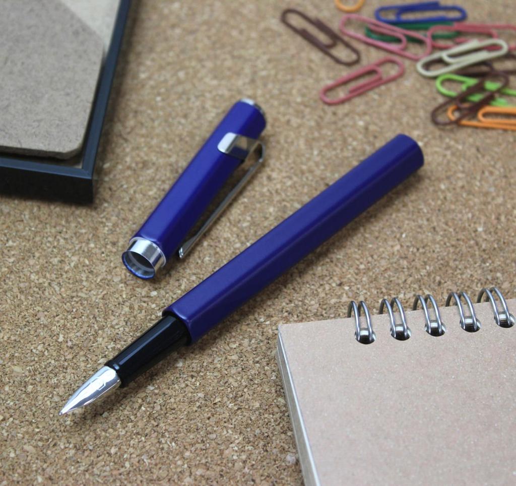 Caran Fountain Pen EF Extra Fine 849 Blue Dual Use Official Import d'Ache 0842-159