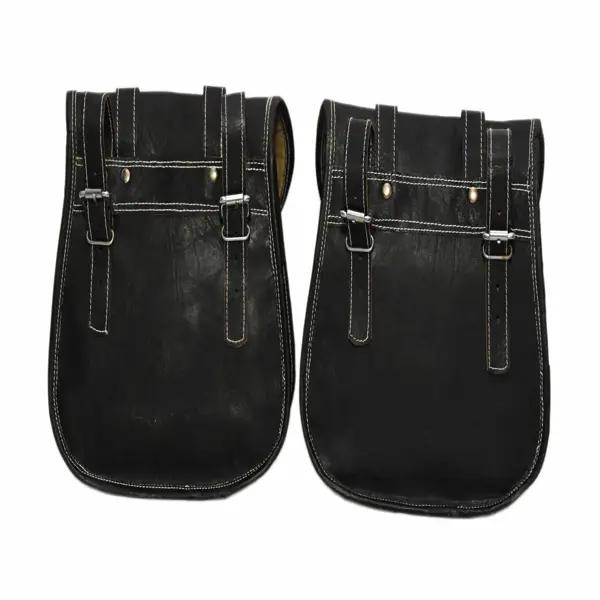 Handmade Vintage Goat Leather Motorcycle Saddlebags – Bike Panniers Set of 2