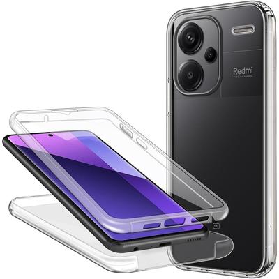 360° Full Cover Clear Case for Xiaomi Redmi Note 13 Pro Plus 13 5G 13 Pro 4G 12S 4G 11 11 Pro 5G 10 4G Hybrid Silicone Hard Shockproof Protect Cover