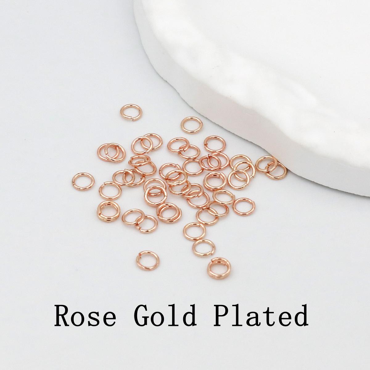 

Multi Size 14K/18K Gold Plated Open Jump Ring Connecting Rings For Jewelry Making DIY Supplies Brass Split Rings Jewelry Accessories 0.5*4mm-200pcs-Rose Gold