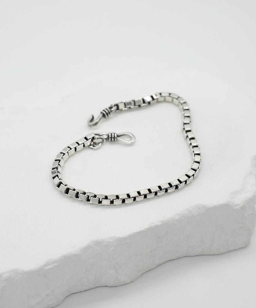 Iamj [925 Silver] Basic Box Chain Bracelet (2 Types)