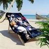 Blue Lock Print Beach Towel, Large Soft Quick Dry Towel for Beach Camping Swimming
