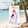 HUNTRIX Custom Name Printed Beach Towel Personalized Soft Towel For Swimming Beach Travel