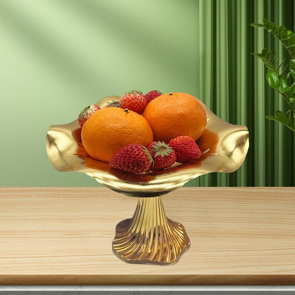 Candy Holder Tray Fruit Bowl Storage Baskets Stand Organization Alloy Snacks Basket for