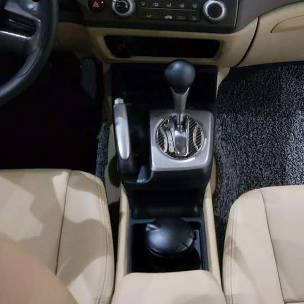 Automatic Gear Shift Panel Carbon Fiber Cover Trim For Honda Civic 8th 2006-2011