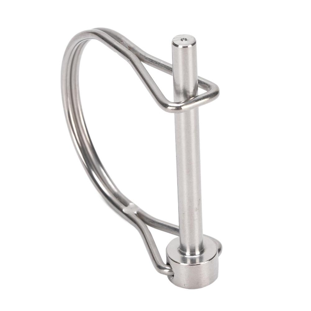 2PCS Silver Safety Coupler Pin 304 Stainless Steel Trailer Coupler Pin Practical Shaft Locking Pin