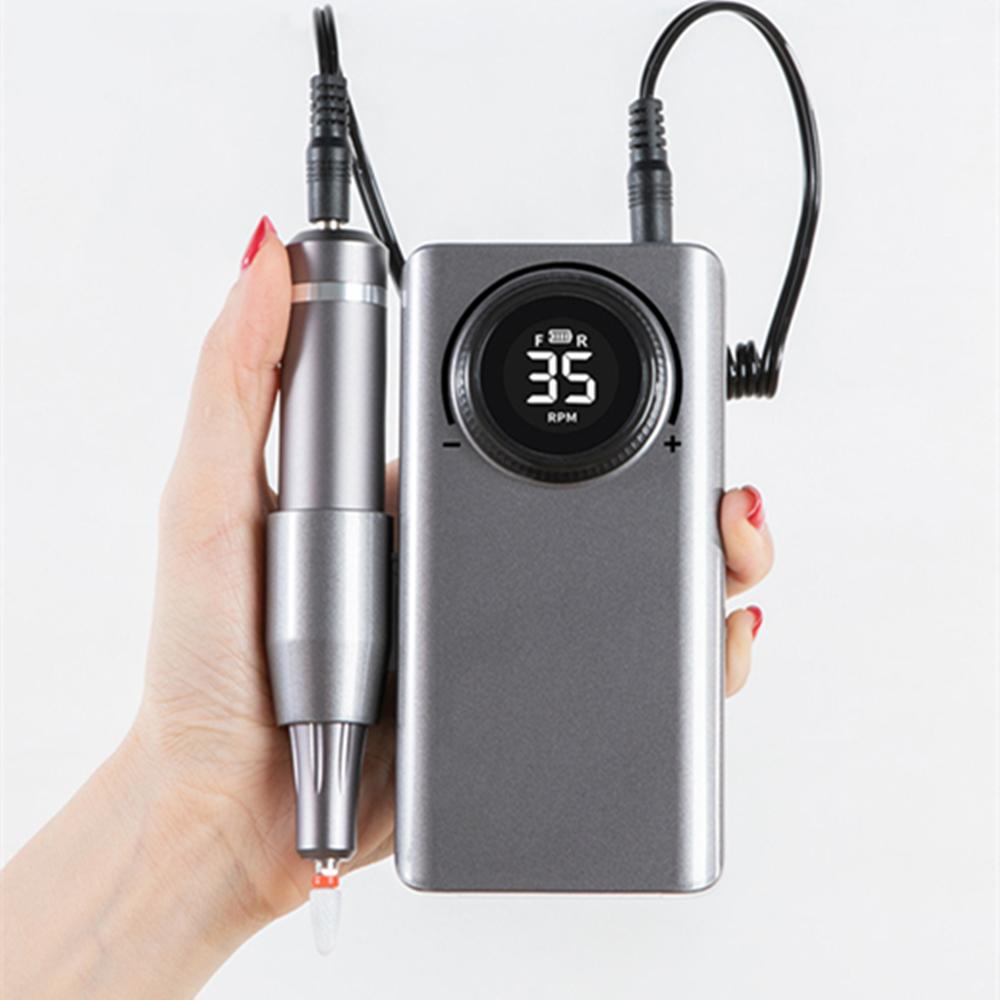 35000 U/min Wiederaufladbare Elektrische Nagelfeile Maschine Tragbares Maniküre Pediküre Set