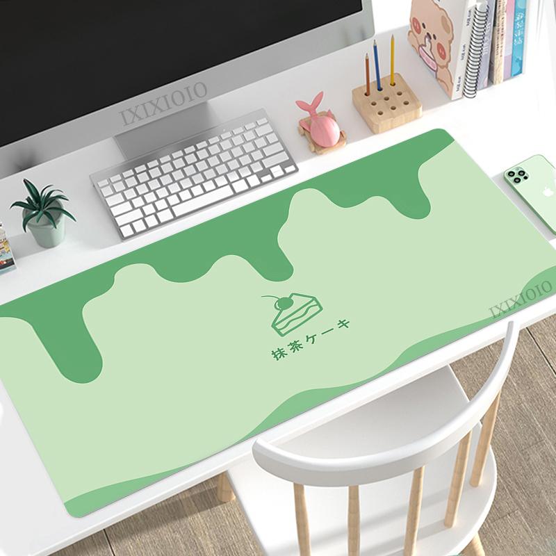 Green Matcha Mouse Pad Gaming XL New HD Mousepad XXL Desk Mats Carpet Natural Rubber Office Computer Mouse Mat Desktop Mouse Pad