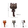 Long Tail Cat Keychain With Cartoon Design For Gift Giving And Collection
