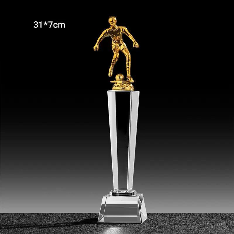 Metal Medal Sports Ball Games for Table Tennis, Marathon Athletic Games, Home Decor Award Souvenir, Carving Crystal Trophy, New
