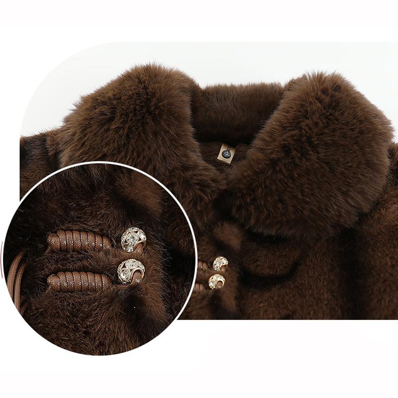 Leisure Loose Faux Fur Outcoat Korean Ladies Plush Coat Spring Autumn Women Long Sleeves Fur Jacket