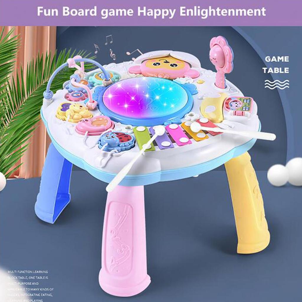 Multi-Function Musical Learning Table Baby Toys Early Education Music Activity for Infant