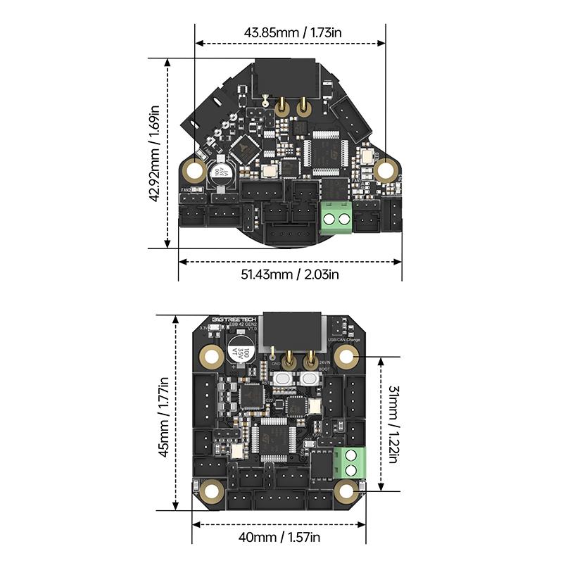 EBB36 EBB42 CAN V1.2 Board Support Canbus PT100 For Hotend Head Tool 36 Stepper Motor Ender3 3D Printer Part