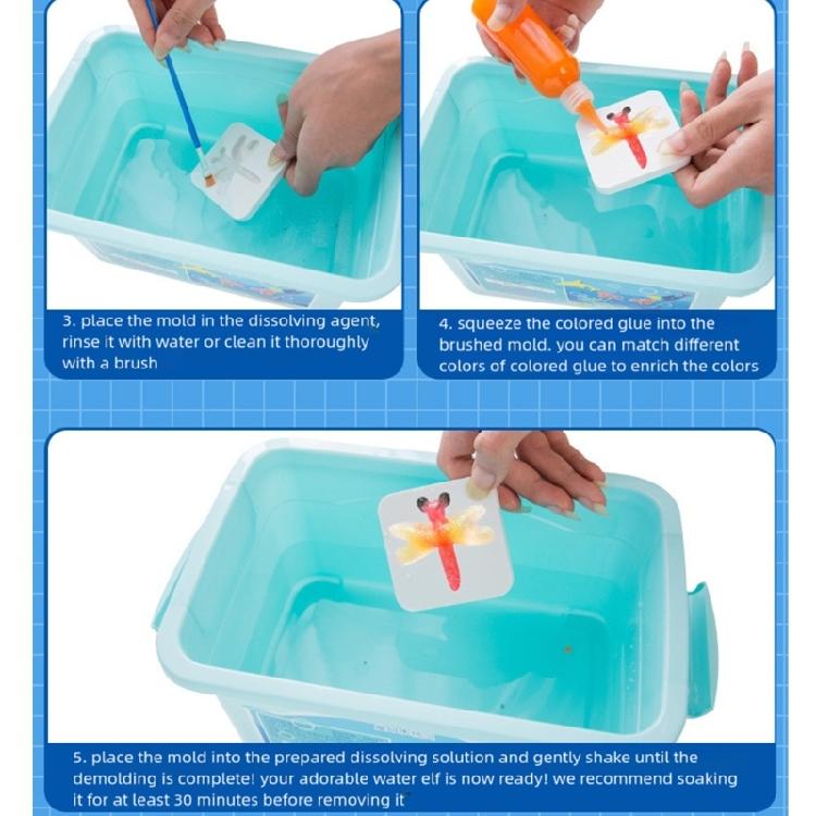 Creative Building Role Play Accessories Magicking Water Gel Toy Easy Carry Case for Kids Ages 5 and Up