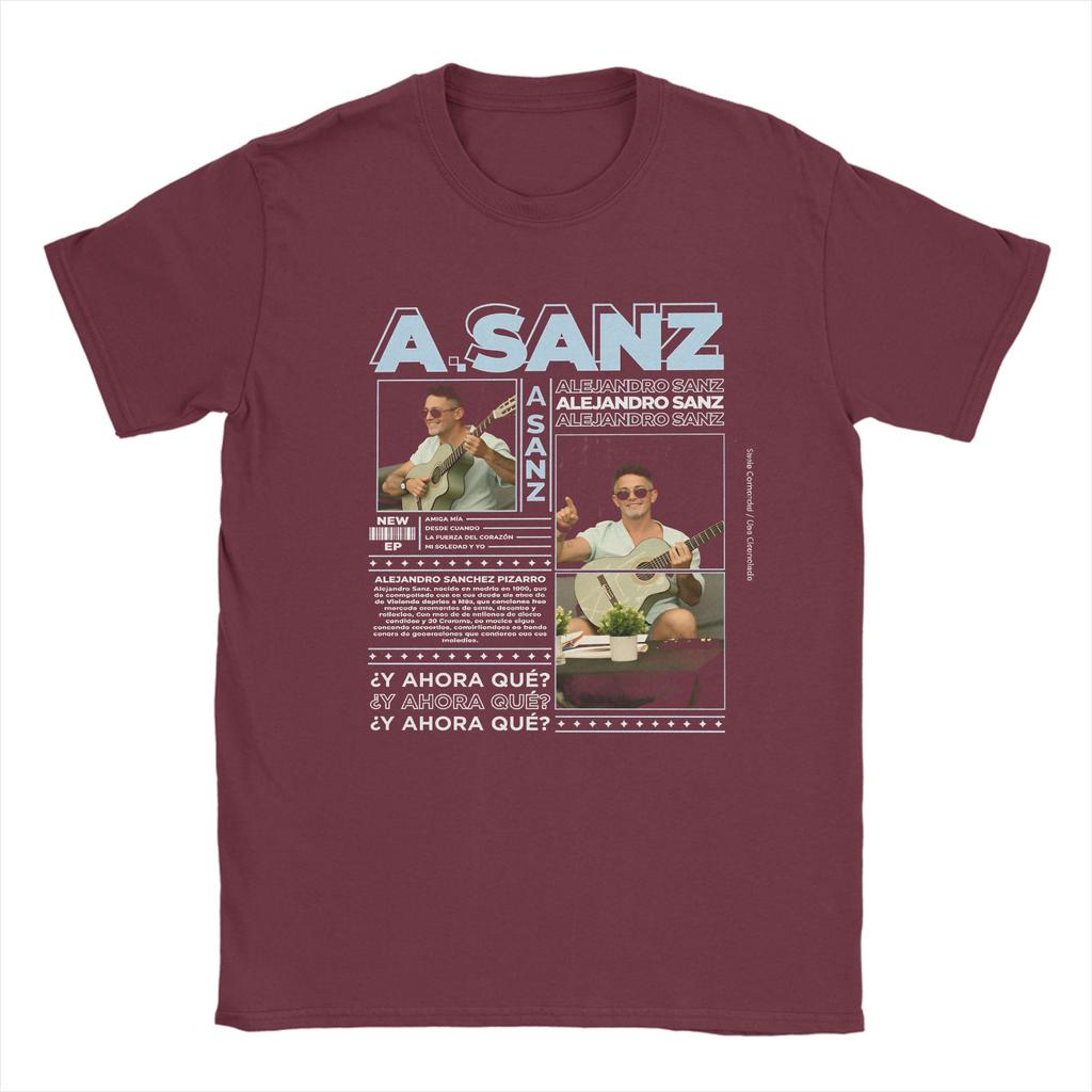 Singer Alejandro Sanz Pop Music T Shirt Novelty TShirts Short Sleeves Y2K Retro Tshirt Summer Cotton 4XL 5XL 6XL Clothes