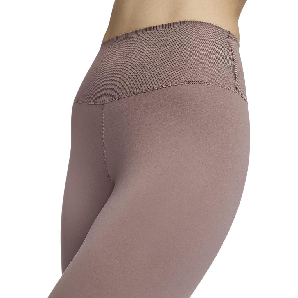 Nike One Rib Solid Color Simple Quick-Dry High-Waisted Nine-Point Tight Sports Leggings Women leggings Smoke-Gray Purple Red FN4972-208