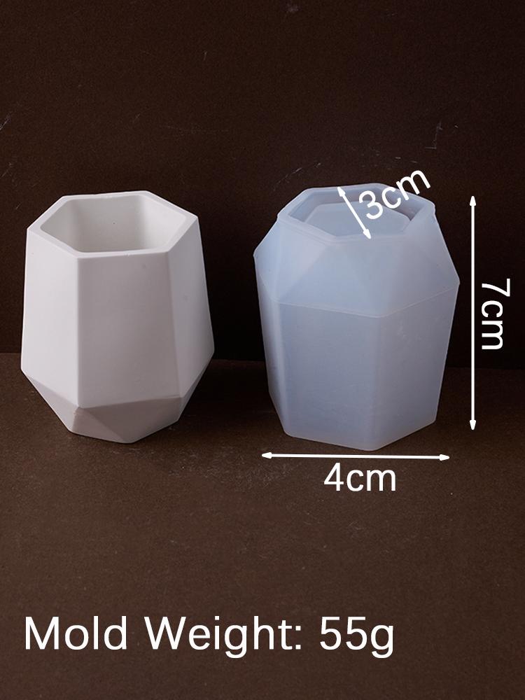 

Hexagonal Candle Jar Silicone Mold DIY Vase Casting Molds Plaster Concrete Resin Pen Holder Storage Box Craft Making Home Decor
