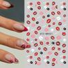 Nail Art Stickers, Valentine'S Day Sexy Lips Alphabet Red Lips Black And White Lipprints Thin Bast Nail Stickers