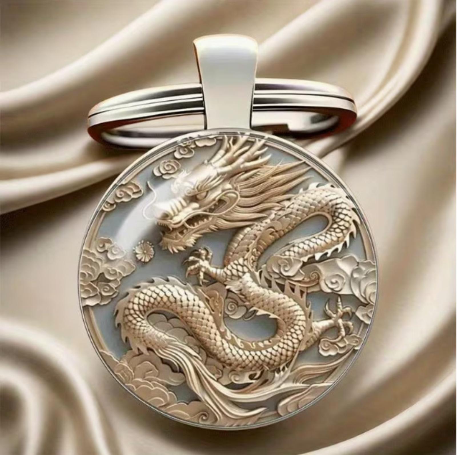 Элегантный брелок для ключей из сплава с изображением восточного дракона