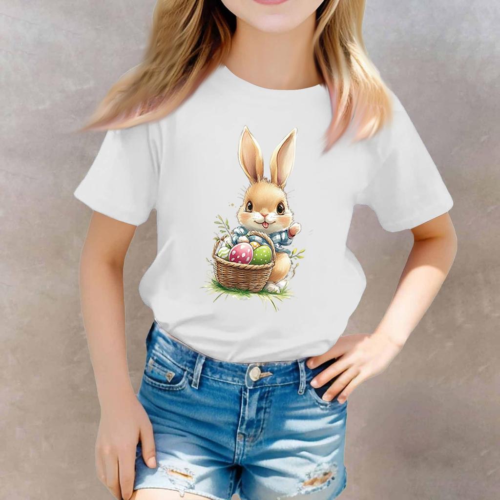 Toddler Girl Boy T-Shirts Kids Top Boys And Girls Printed Short Sleeved T-shirt