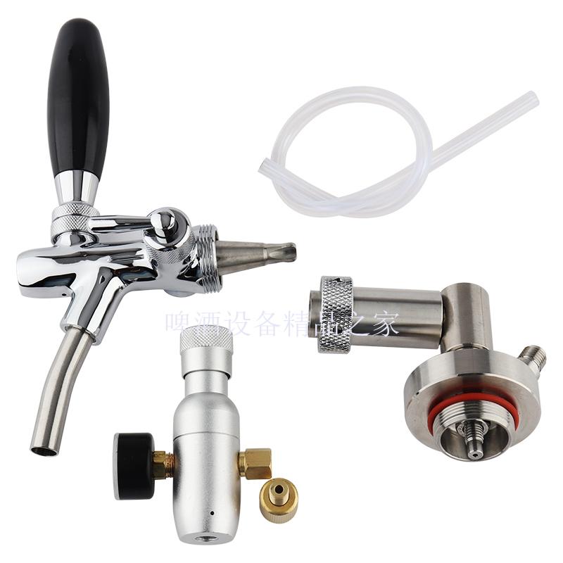 Pressurized Beer Keg System Stainless Steel Mini Growler Keg Adjustable Beer Tap Faucet Premium
