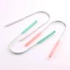 1Pc Stainless Steel Tongue Scraper Cleaner Fresh Breath Coated Tongue Toothbrush Oral Hygiene Care Tools
