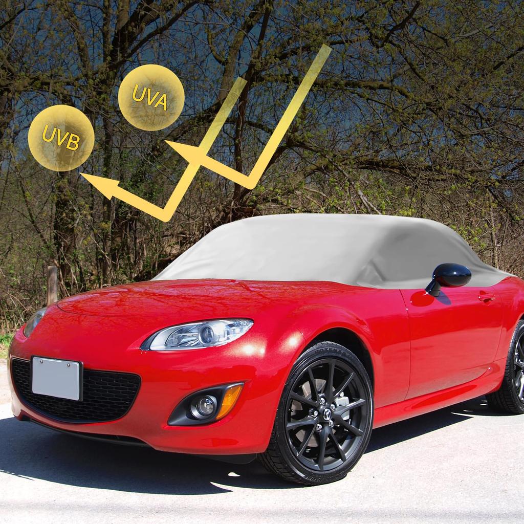 Mazda Roadster Cover Half 420D Oxford and Includes Storage Suitable for Garage and Outdoor Use Black Mazda Roadster (NA/NB) 1989-2005, Cover,