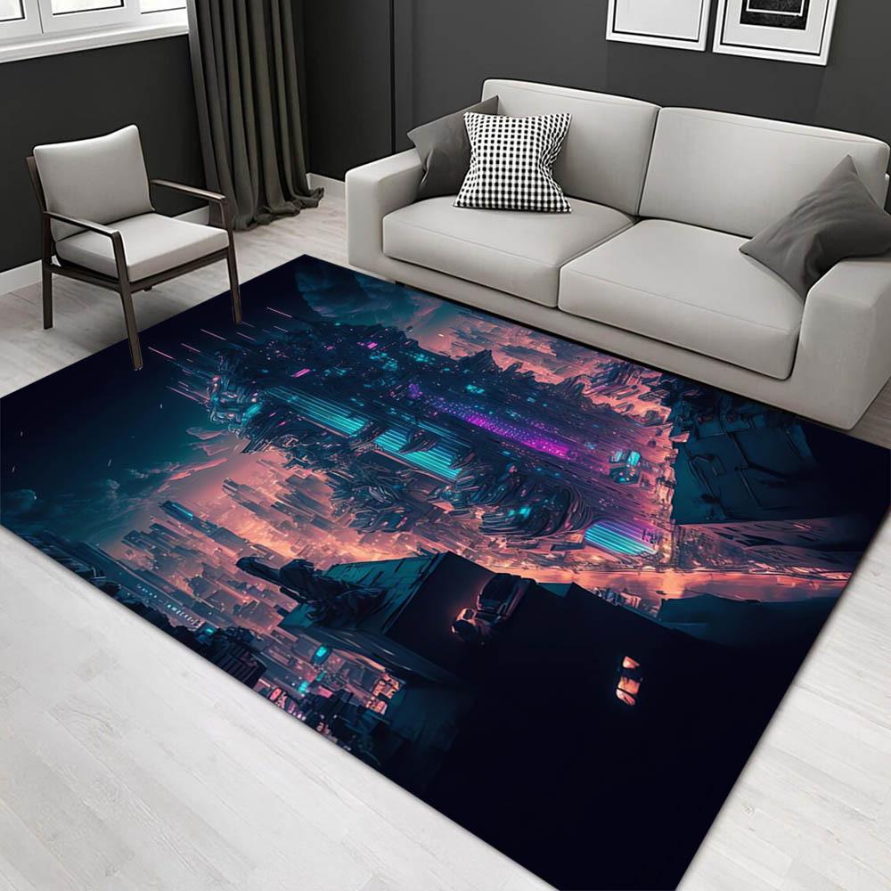 

1pc 1083989156Pattern Carpet, Area Rug For Living Room Bedroom Room Bed Chair Laundry Entryway Corridor Yard Non-slip Outdoor Camping Rug Fl 60cm by 90cm
