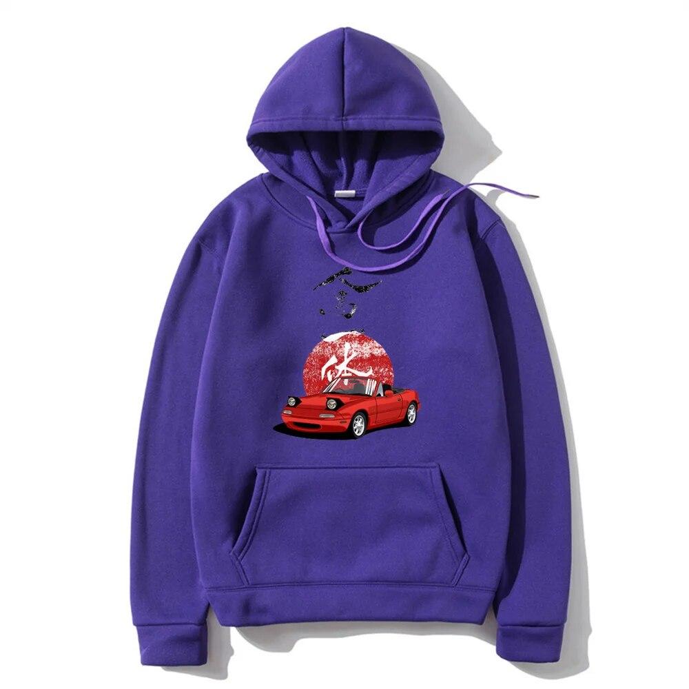 Anime Initial D Rising Jap Hoodie Jdm Drift Red Car Fashion Tops Harajuku Streetwear Hooded Fleece Sweatshirts Unisexs Clothing