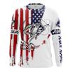 T-shirt a maniche lunghe ispirate alla pesca per uomo Nome personalizzato Squadra Pesce Walleye Grafica Traspiranti Performance Top Abbigliamento