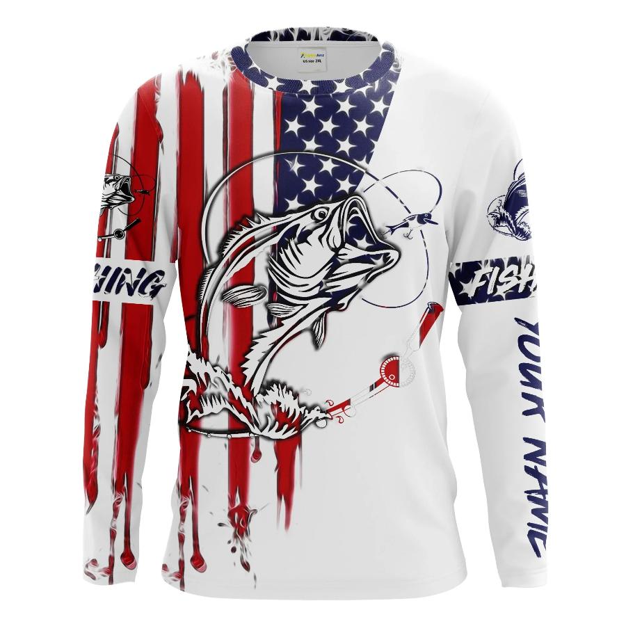 T-shirt a maniche lunghe ispirate alla pesca per uomo Nome personalizzato Squadra Pesce Walleye Grafica Traspiranti Performance Top Abbigliamento