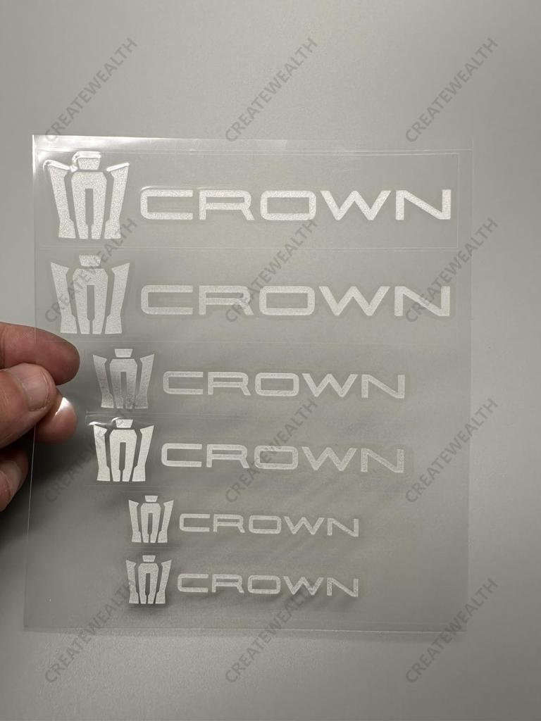Crown Caliper Sticker High Temperature Resistant Sticker Cool Rake Caliper Cover Waterproof Sticker Brake Caliper (Ginyaku)