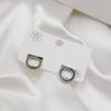 Sturdy Stainless Steel Letter Studs Earrings Comfort Fits for Men and Women Daily Use Casual Wear Stylish Outfits
