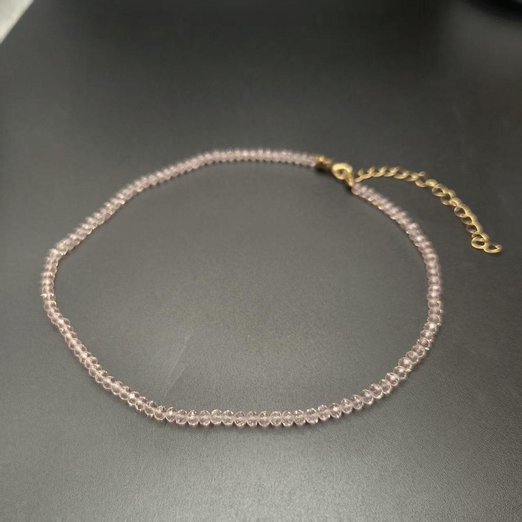 Trendy Vícebarevný Fasetovaný Náhrdelník ze Skleněných Korálků