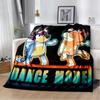 3D Print B-Blueys Family Cartoon Dog Blanket,Soft Throw Blanket for Home Bedroom Bed Sofa Travel Cover Kid Gift