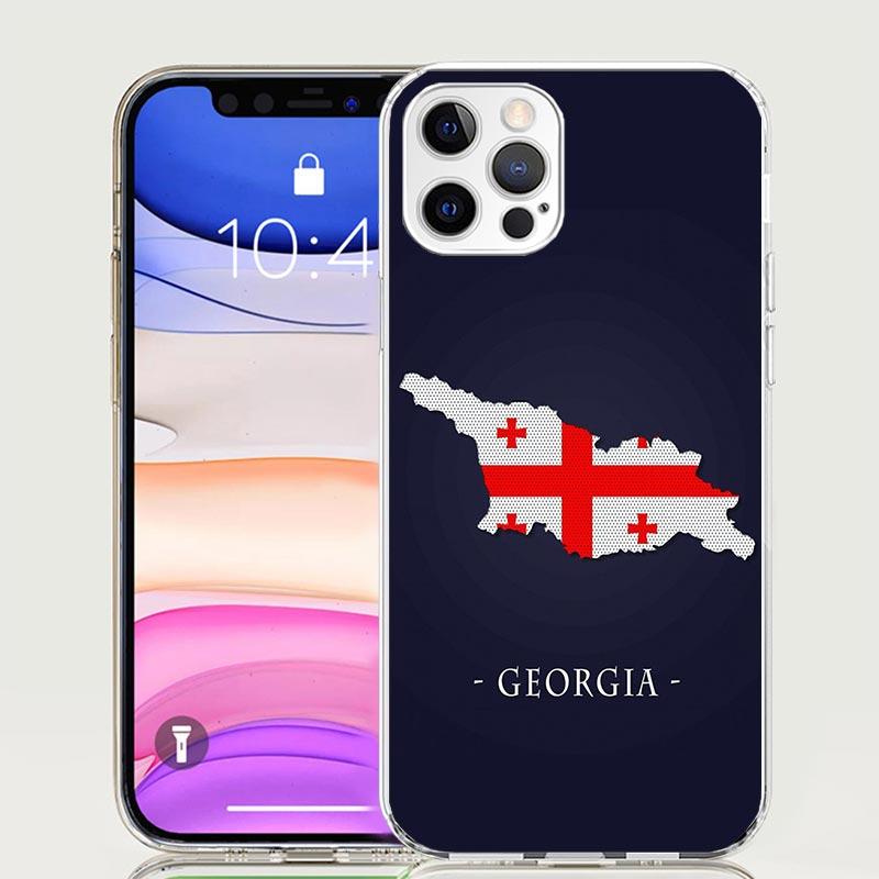 Etui na telefon z flagą Gruzji dla Apple iPhone 17 Air 16 15 Plus 14 + 13 Mini 12 11 Pro Max 7 8 SE 16Max Miękkie etui Coque 17 Air