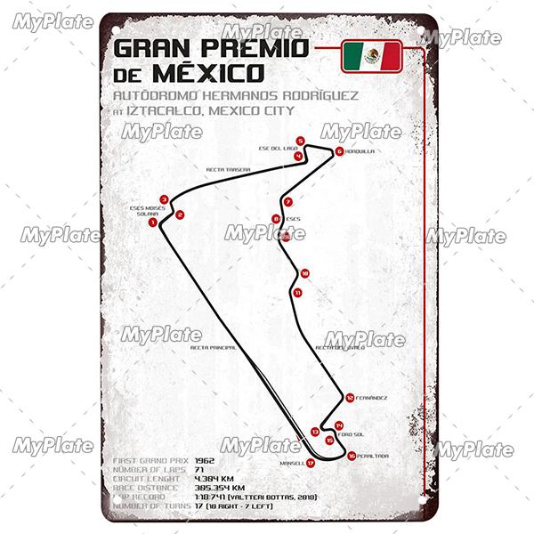 Vintage Racing Track Metal Poster Competition Tin Sign Plaque Iron Plate Bar Club Man Cave Home Wall Decor Fans Poster Custom