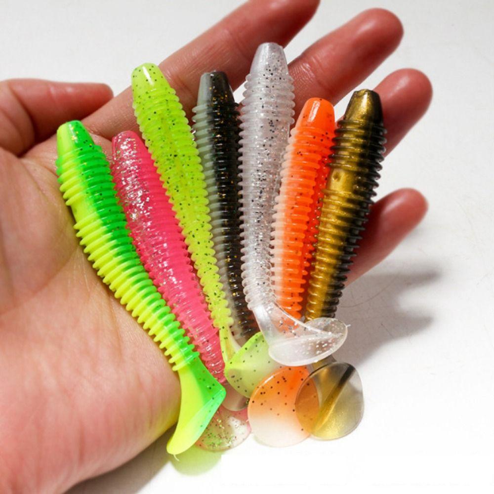 50PCS Vivid Silicone Fishing Soft Lures 5.5cm Soft Artificial Lures 9 Colors Fishing Jig Lure Fishing