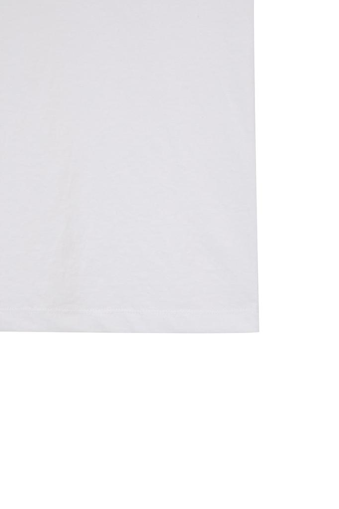 DEINET Logo Embroidery Oversized T-Shirt In White