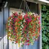 Artificial Violets Vine Flower Artificial Flowers Flower Vine Artificial Vine Flower Garland Fake Hanging Plant Garden Decor