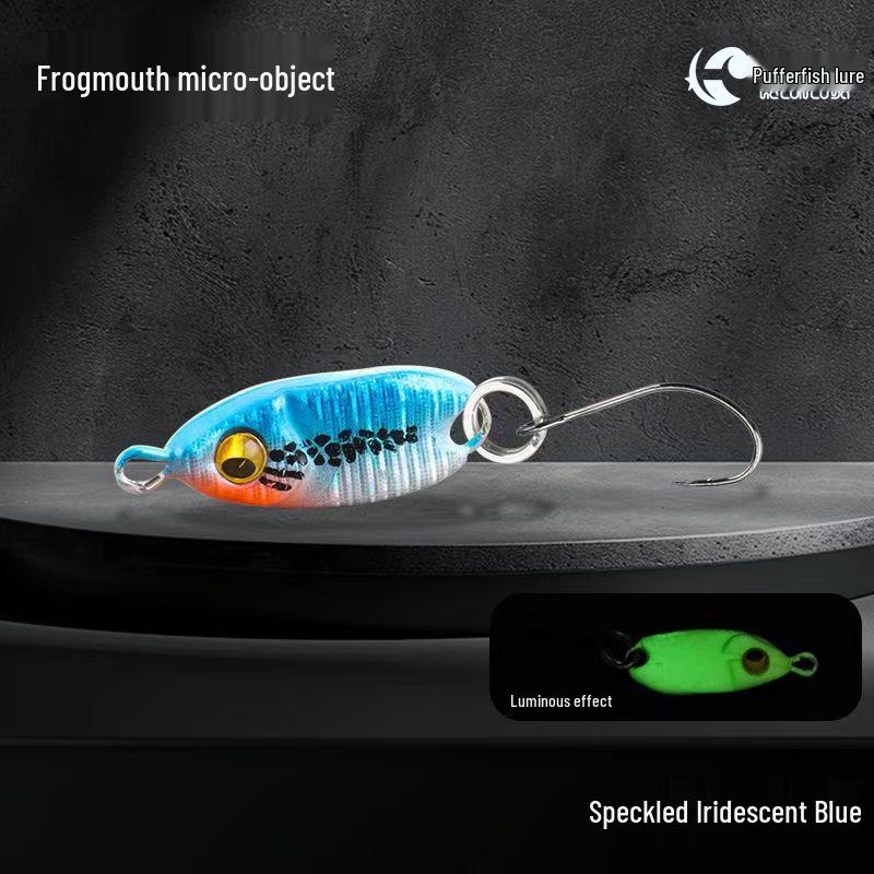 

Светящаяся микроблесна «Лягушачий рот» с крючком - 3 г/5,5 г - Блесна из железа с белой полосой Luofei, свинцовая рыба 5.5g