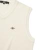 Columbia University 1754 Crown V Neck Vest Sweater Cream