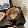 Vintage PU Tote Bag with Top Handle Large Capacity Everyday Fashion Shoulder Bag