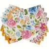 4pcs Elegant Watercolor Peony Placemats – Vibrant Floral Design, Machine Washable, Perfect for Spring/Summer Dining & Home Decor