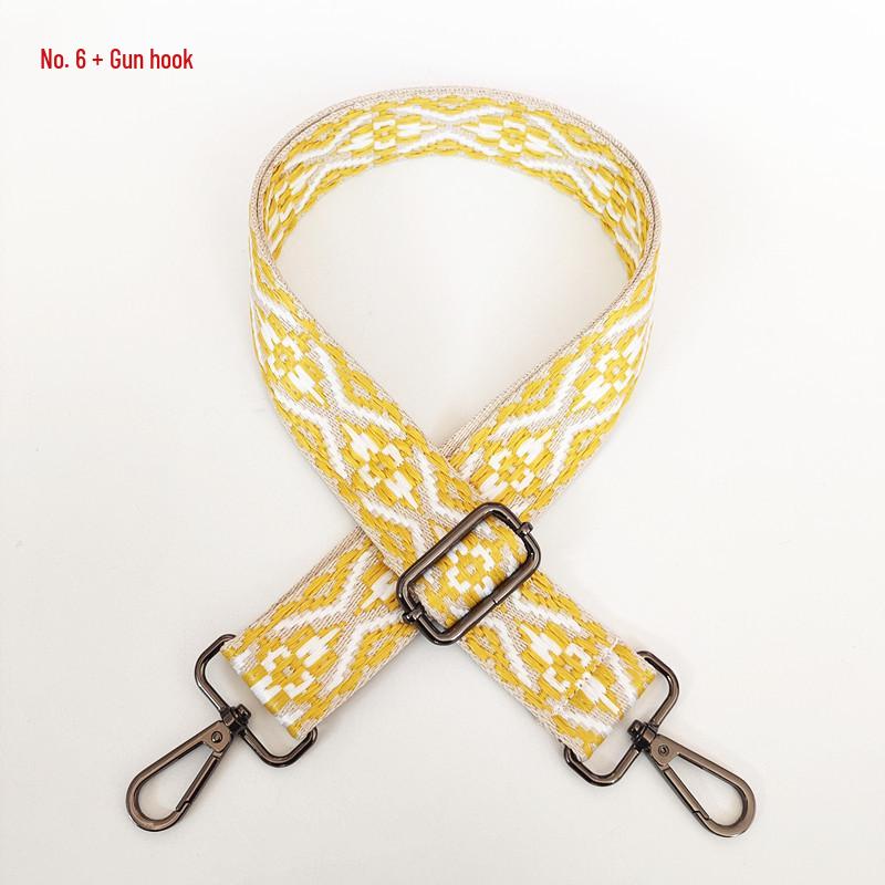 Colorful Jacquard Wide Shoulder Strap for Women's Bags - Canvas Crossbody and Backpack Accessory